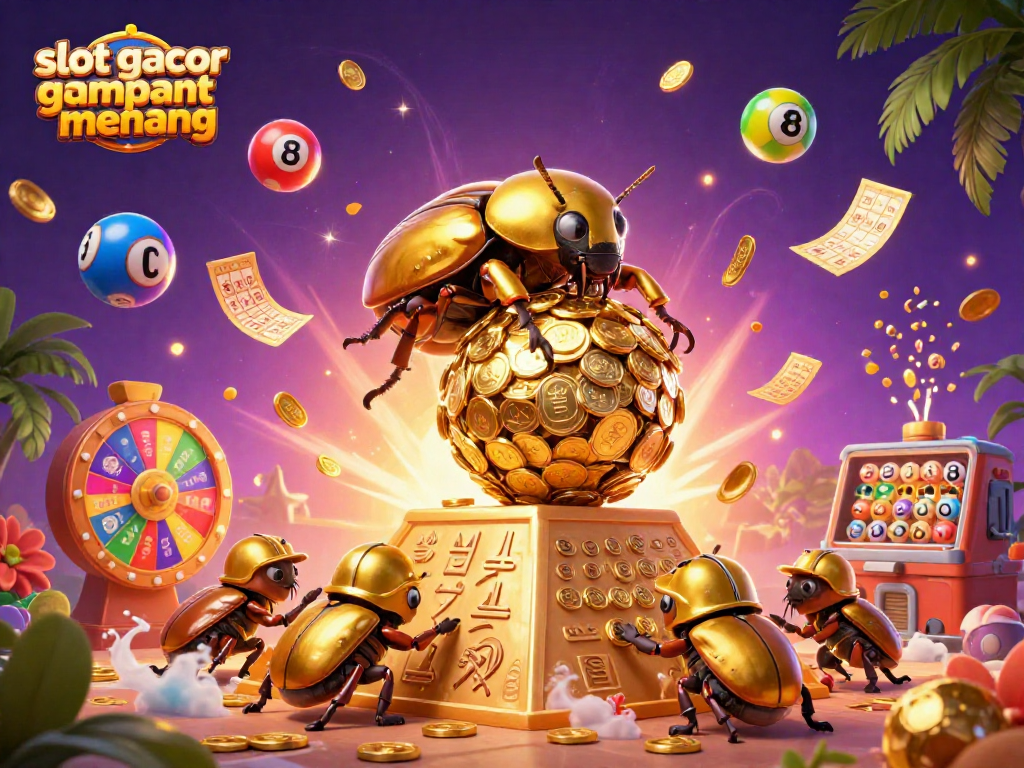 Experience slot gacor gampang menang with exciting 3D gambling elements and vibrant casino symbols.