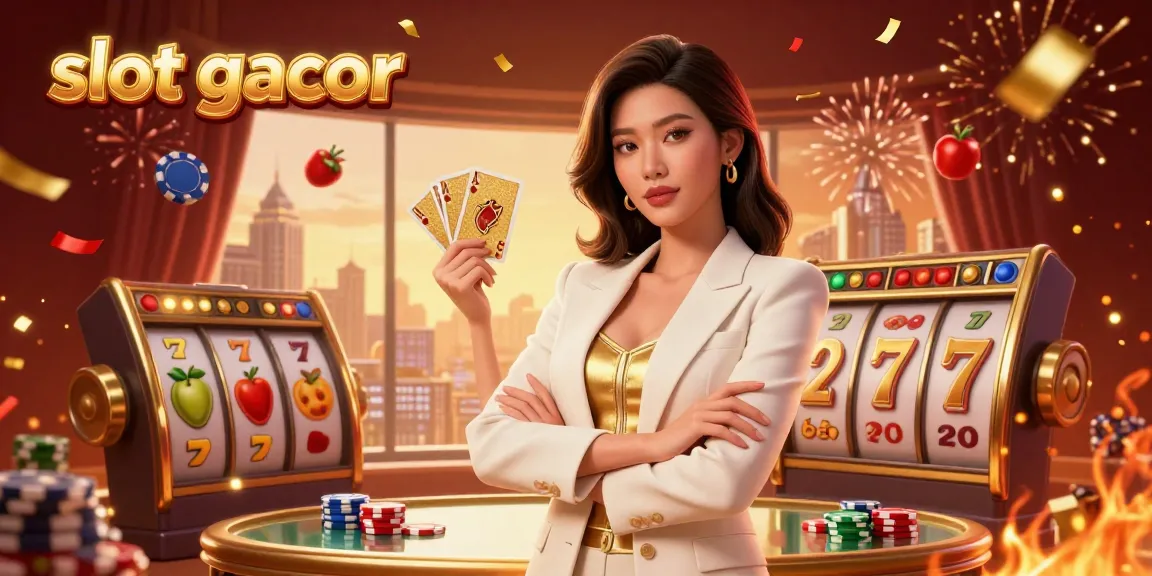 Experience the thrill of slot gacor in an ultra-detailed 3D casino scene with dynamic elements.