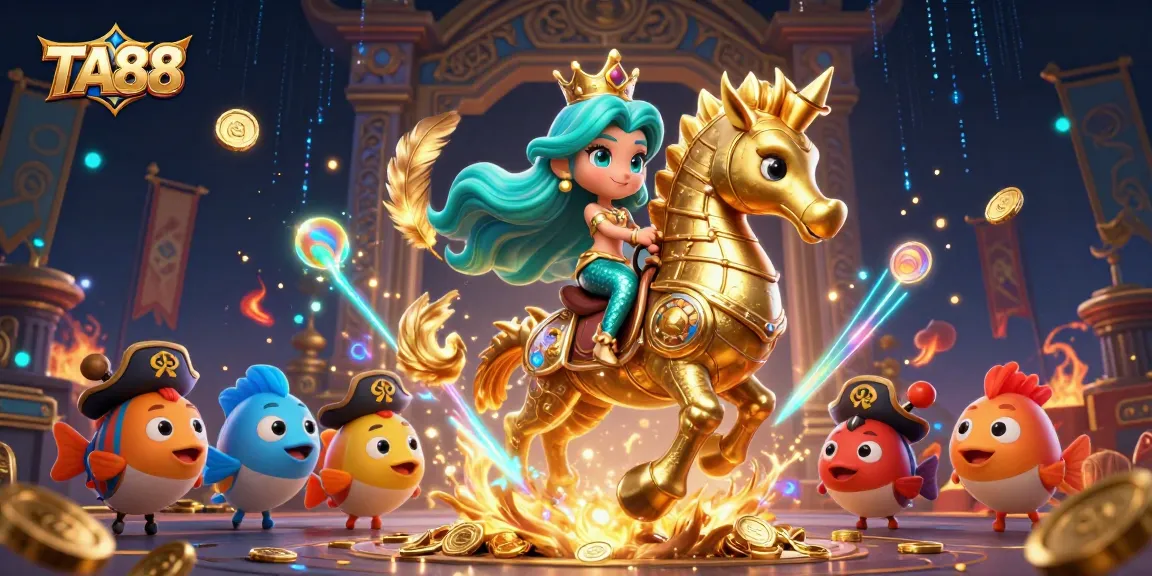 Experience thrilling gameplay at TA88 with exciting characters in a dynamic casino scene.