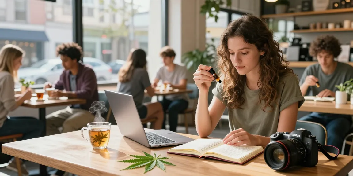 Legal vaping age in Cyprus with CBD oil, hemp extract, and natural wellness products in serene coffee shop environment.