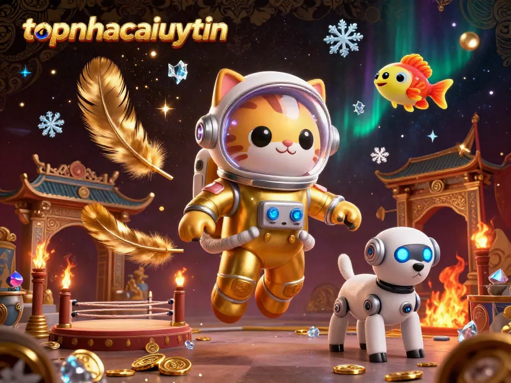 Experience thrilling gameplay with topnhacaiuytin and a cosmic cat casino adventure featuring vibrant interstellar elements.