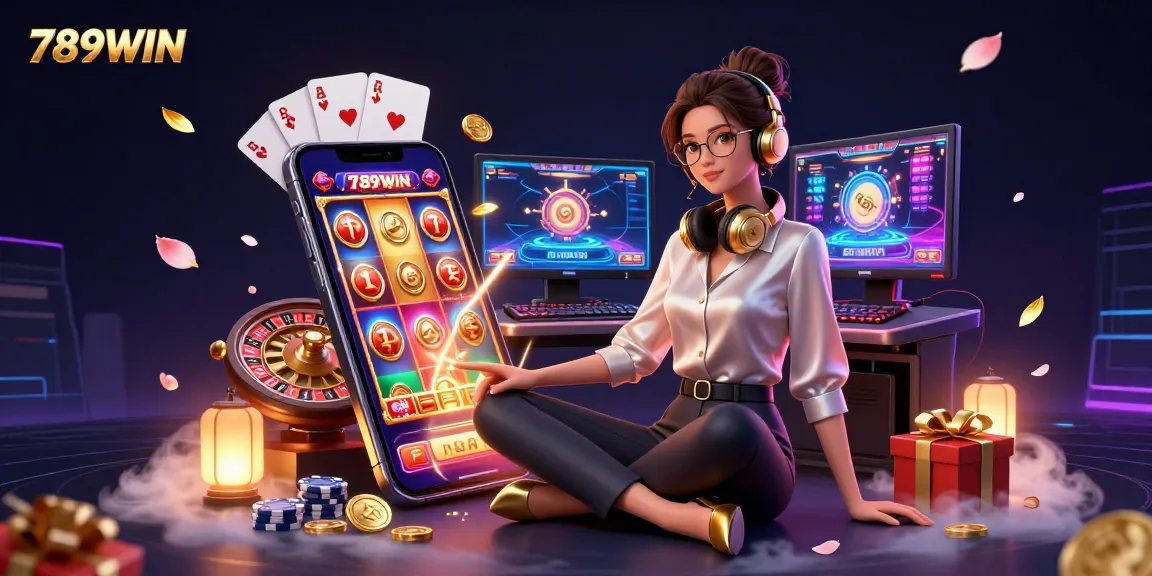 Engage with exciting slot gaming action featuring 789WIN’s immersive casino setup.