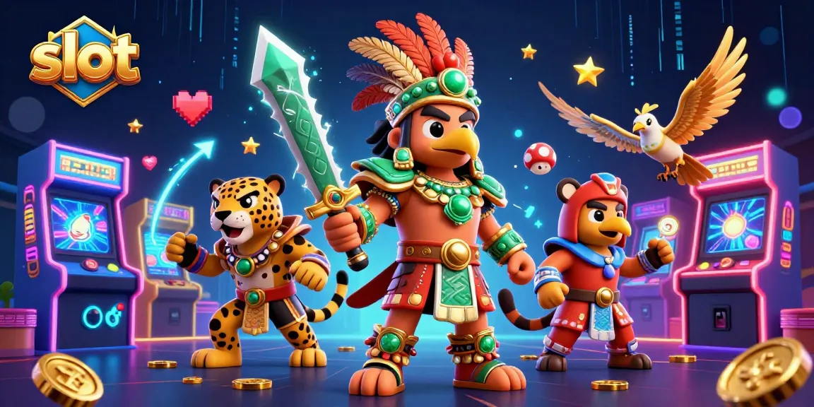 Experience exciting slot adventures with vibrant characters and golden coins in a casino setting.