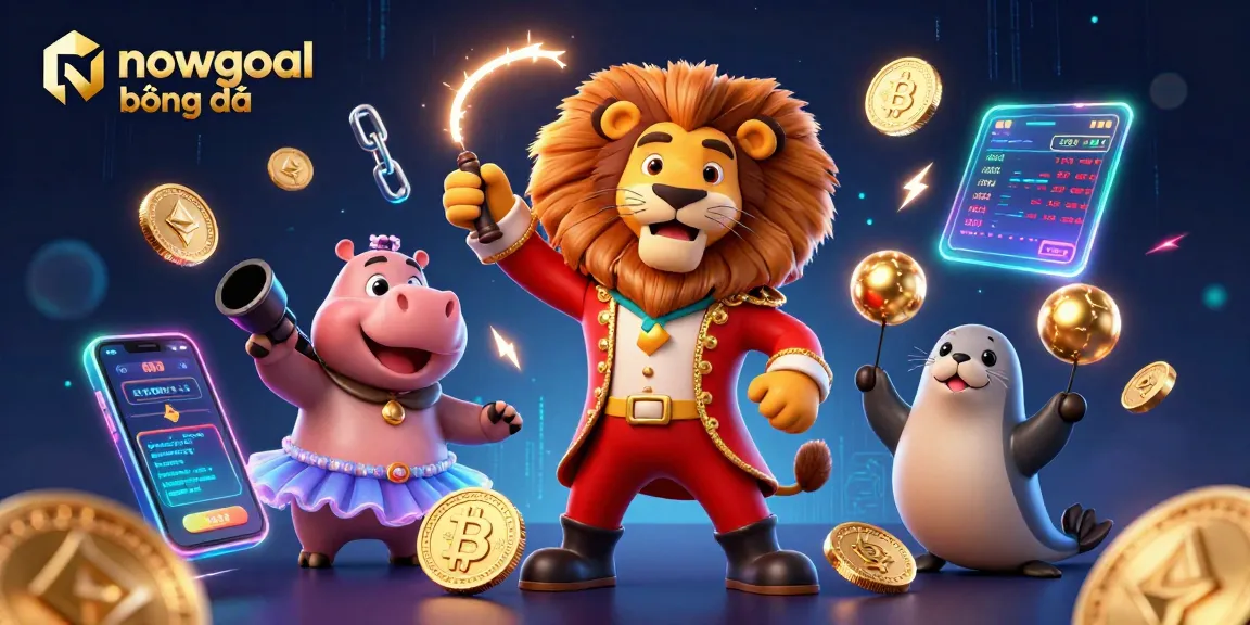 Bet on nowgoal bóng đá with a lively circus theme featuring animated characters and vibrant elements.