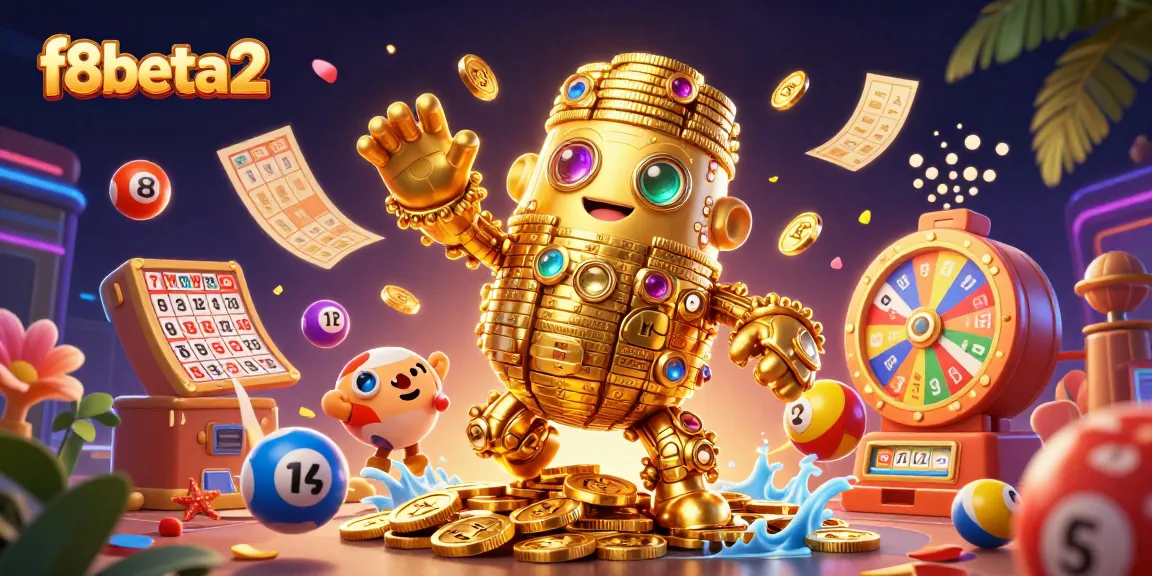 Experience thrilling wins with f8beta2 in this dynamic casino scene, featuring vibrant lottery elements.