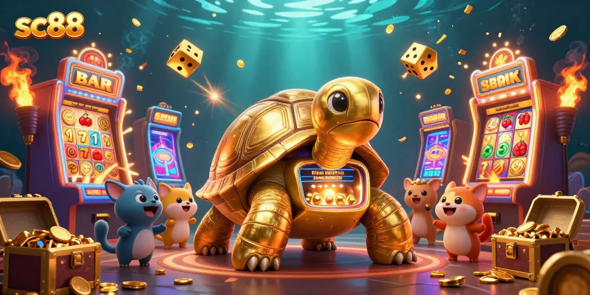 Experience thrilling gameplay at sc88 with a vibrant scene featuring exciting casino games and golden rewards.