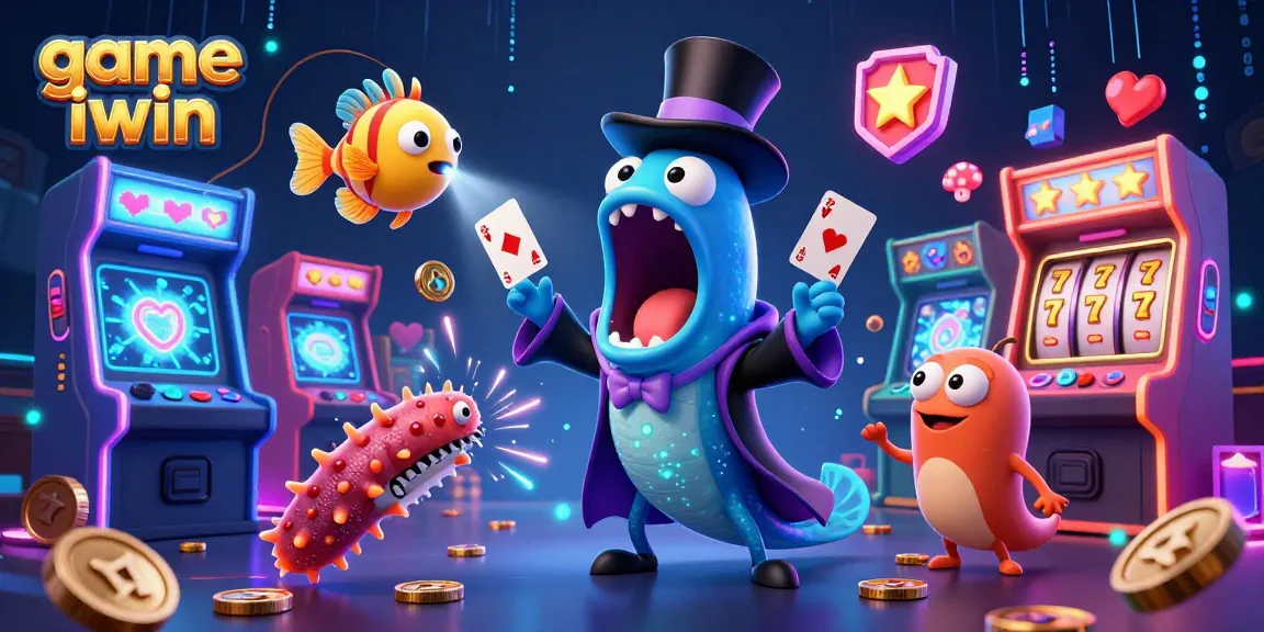 Engage in the exciting game iwin with vibrant characters and casino elements in a dynamic 3D scene.
