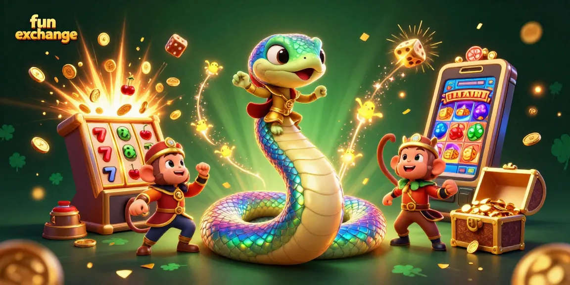 Experience the thrill of fun exchange with a vibrant 3D casino scene filled with action.