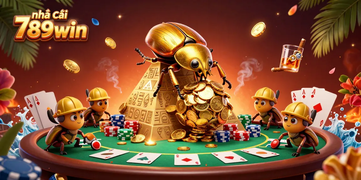Engage in exciting plays at Nhà cái 789win with vibrant casino-inspired 3D illustration.