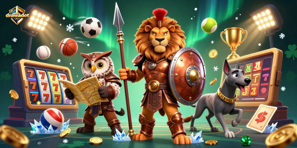 Experience the vibrant casino action at drawadot with a dynamic scene featuring characters and thrilling game elements.