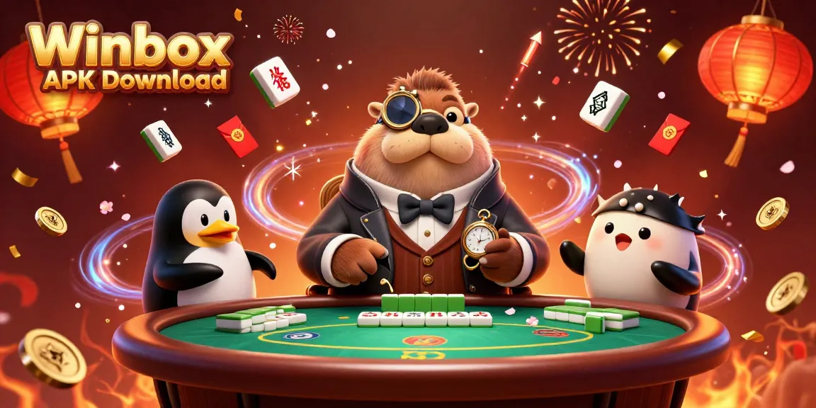 Experience the thrill with Winbox APK Download featuring lively underwater poker characters.