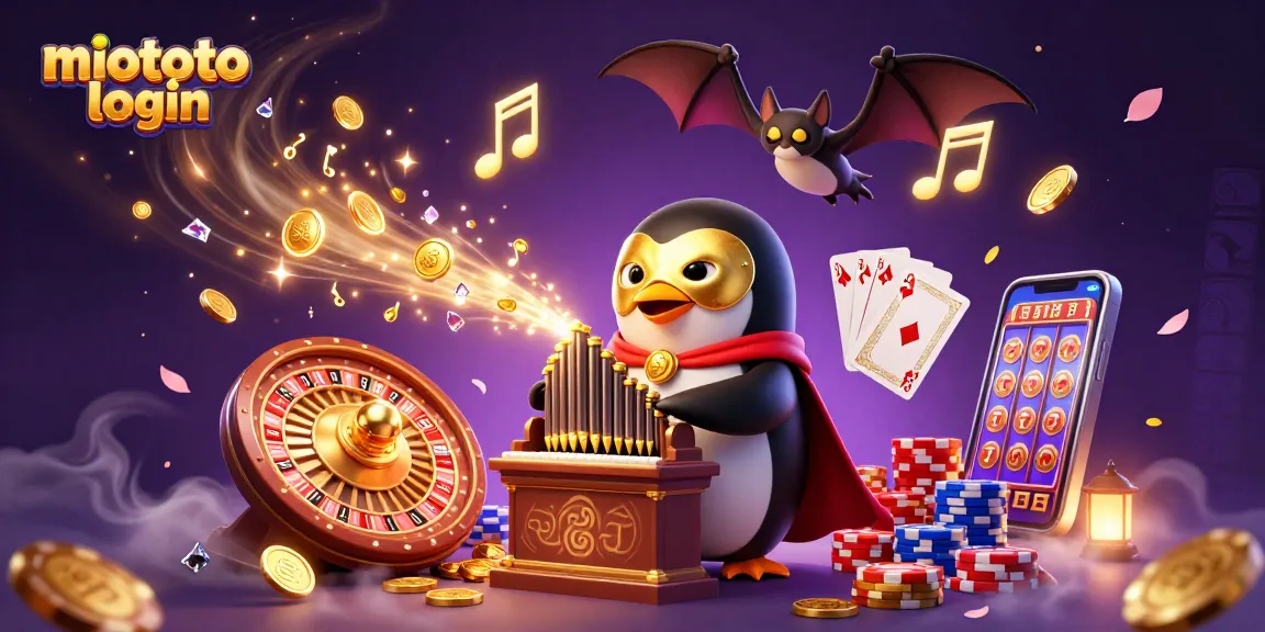 Engage with miototo login to enjoy captivating casino illustrations featuring dynamic characters and gaming elements.