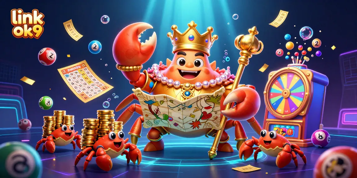 Play games at link ok9 and win exciting prizes with dynamic lottery balls and vibrant casino elements.