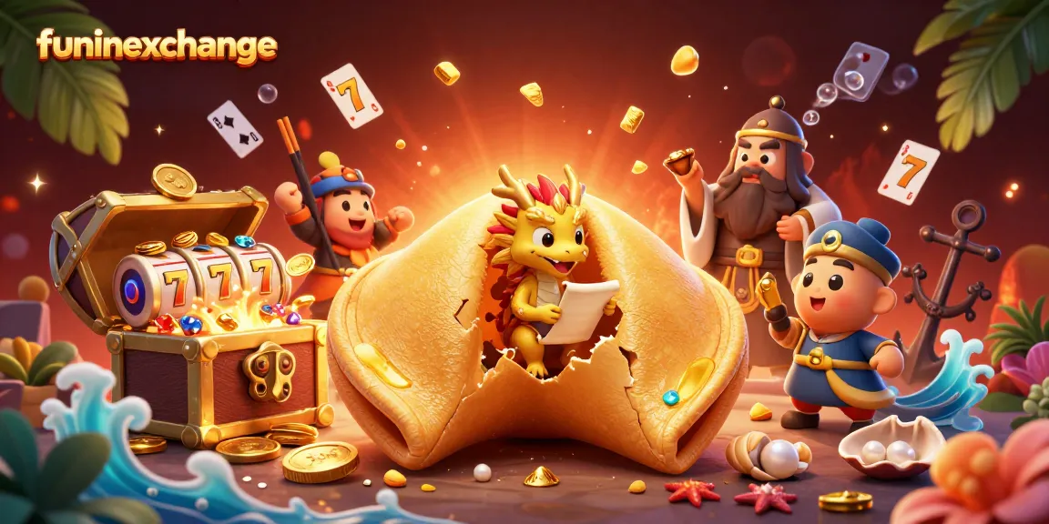 Experience funinexchange through a vibrant casino illustration showcasing thrilling games.