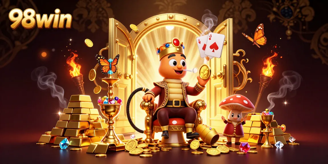 Play exciting casino games at 98win, featuring thrilling characters and sparkling treasures!
