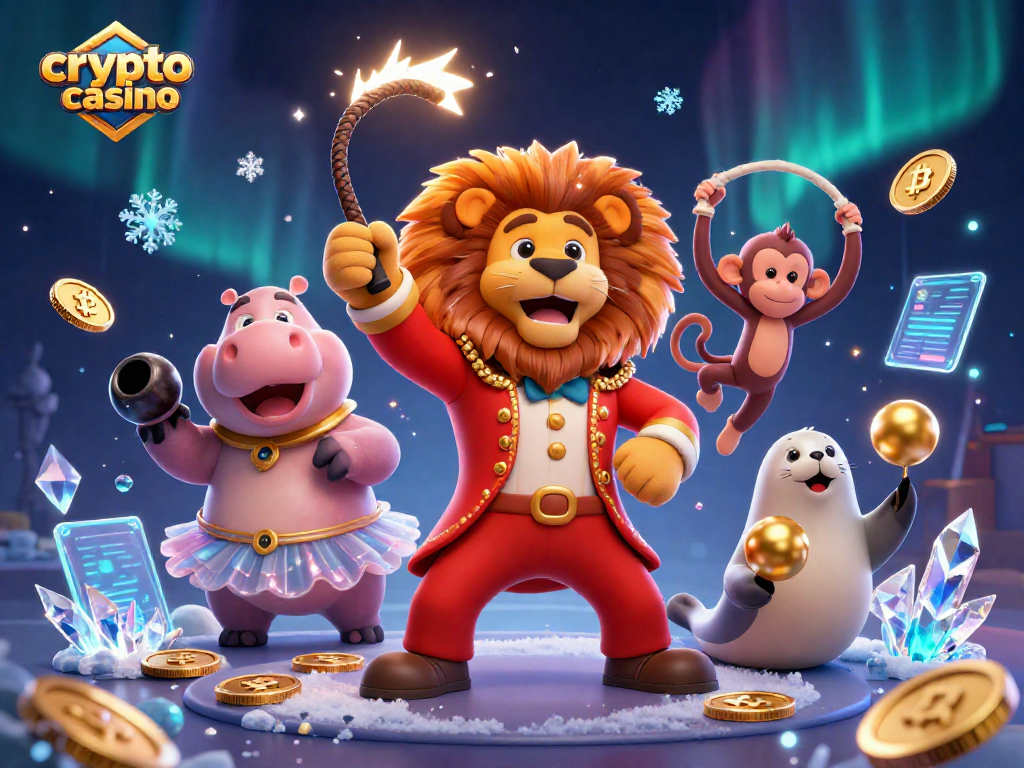 Engage in the thrilling world of a crypto casino featuring exciting characters and blockchain elements.