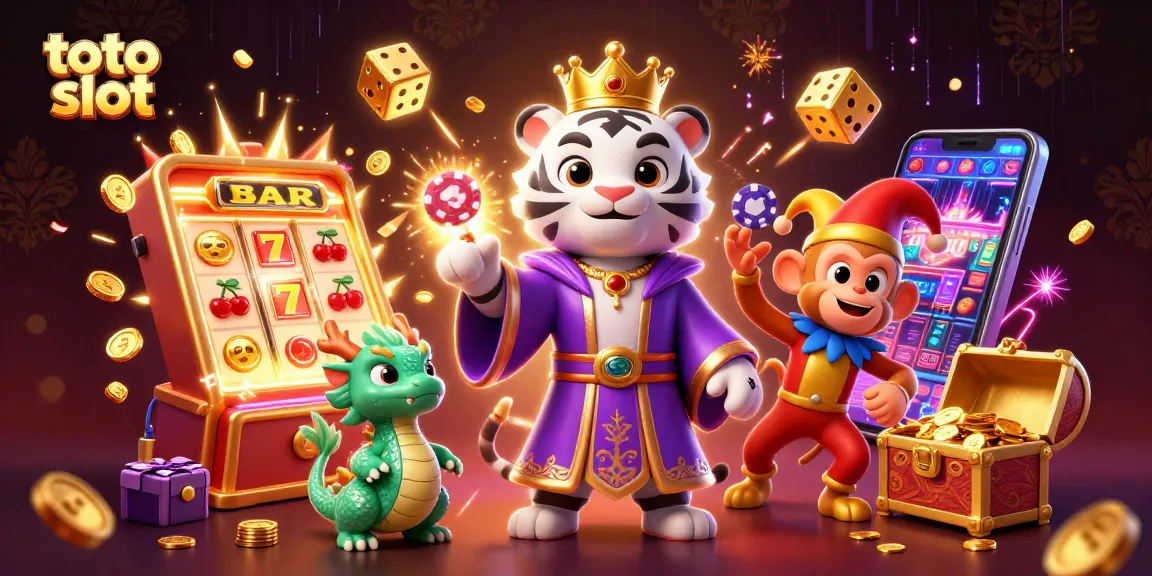Experience excitement with the toto slot amidst vibrant 3D casino action.