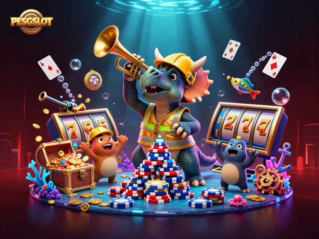Permainan PESGSLOT seru di bawah laut dengan karakter dino dan jackpot mengagumkan.