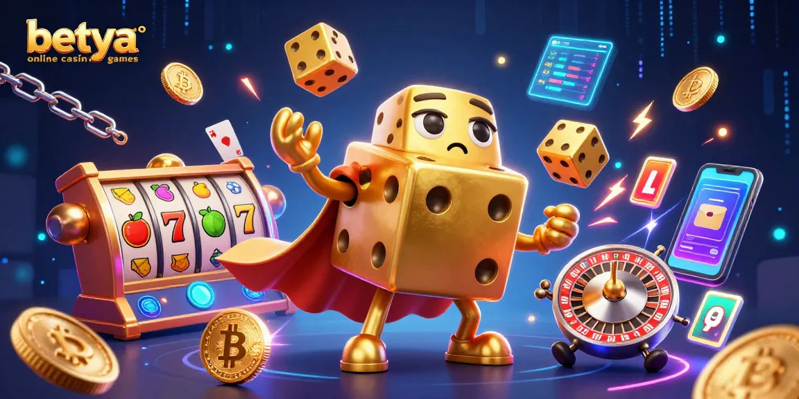 Engage with betya.com online casino games in this vibrant 3D scene showcasing luxurious gaming elements.