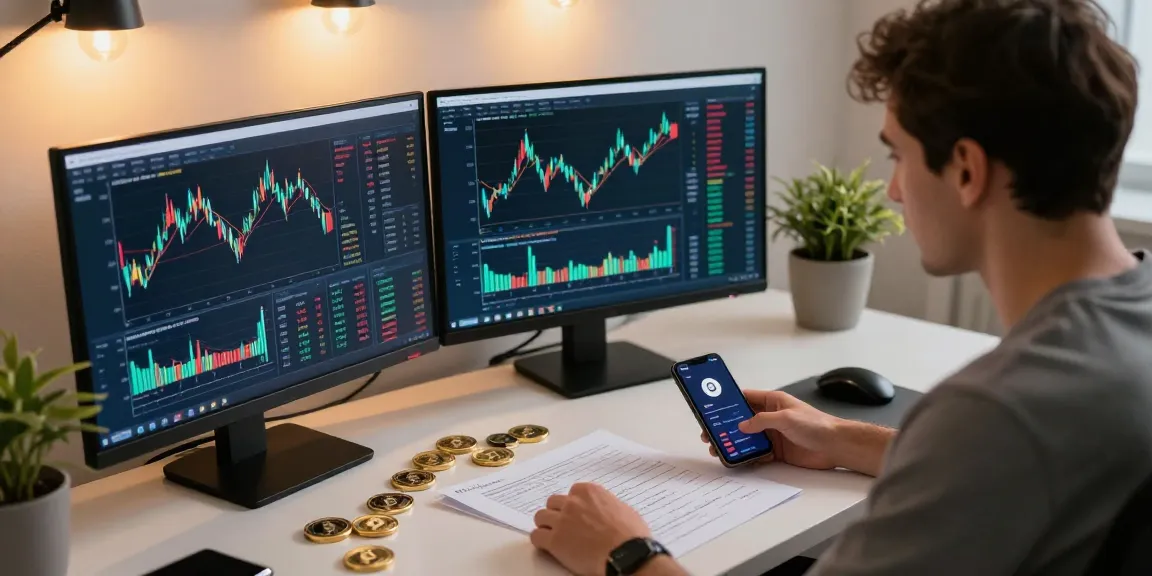 отзывы о Bitmex: трейдер анализирует криптовалютные графики на экране