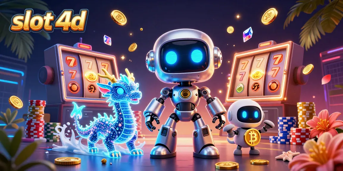 Experience thrilling wins with slot 4d as a cyberpunk robot mascot spins the reels!