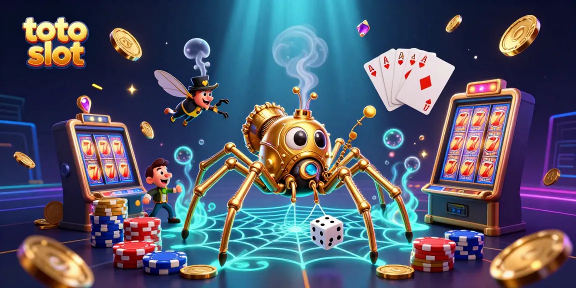 Engage in thrilling toto slot gaming with golden chains and lively visuals of winning reels.
