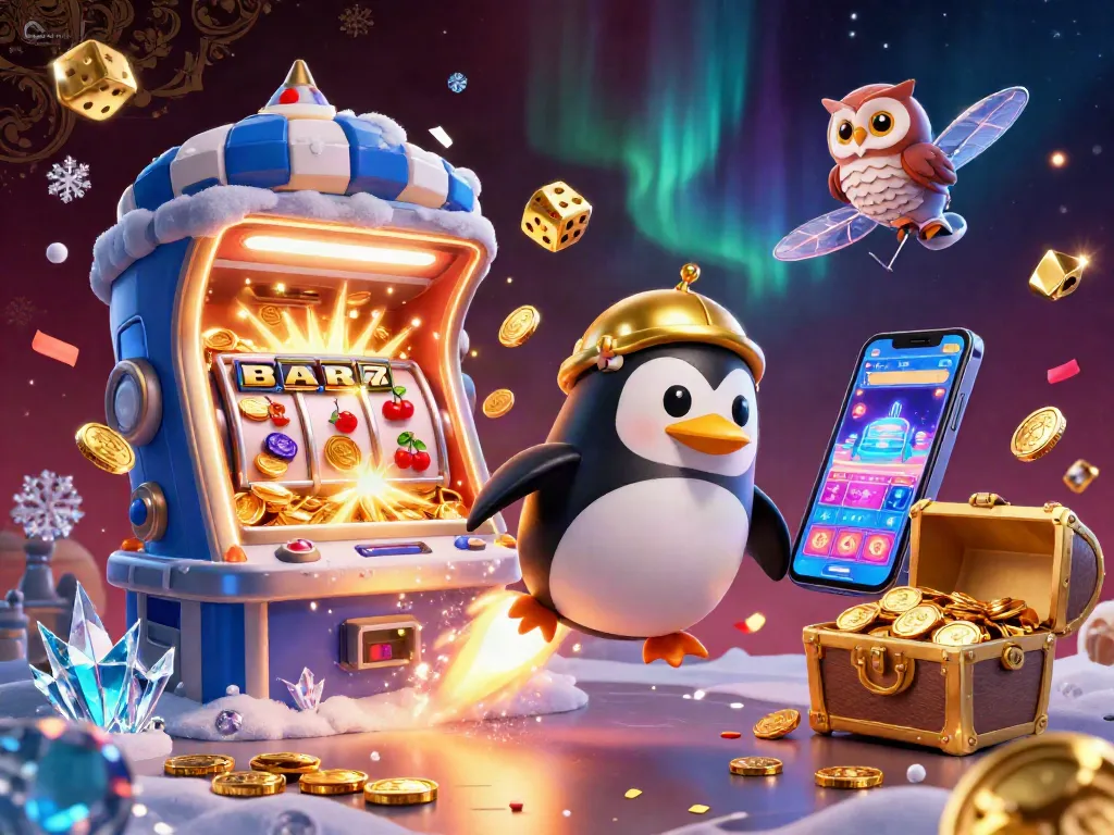 Spin for gold at haganandpappin's vibrant 3D casino scene featuring iconic game elements.