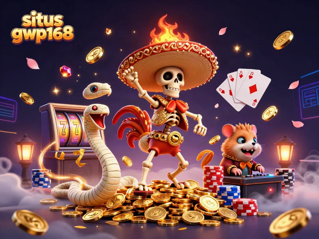 Pemain menikmati pengalaman bermain di situs gwp168 dengan mesin slot bergaya kartun yang menarik.