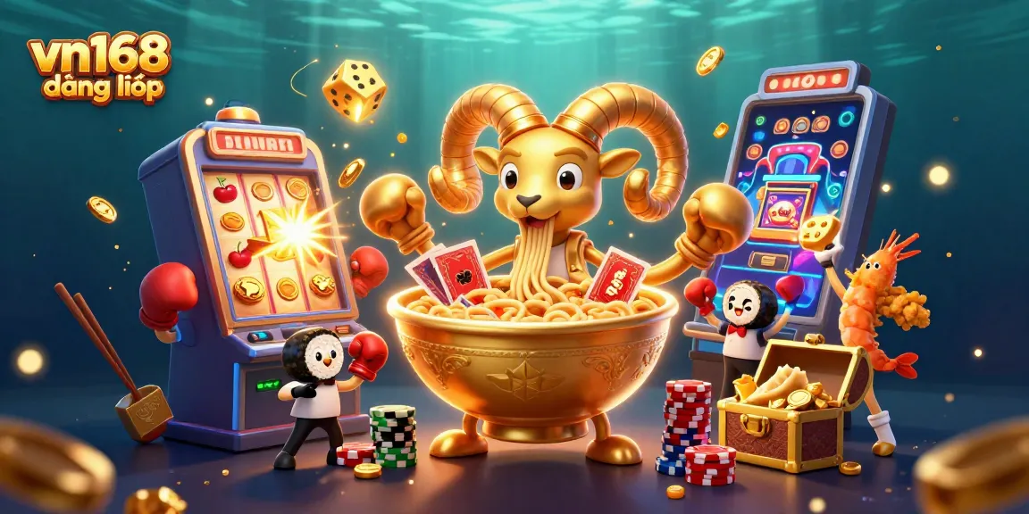 Engage in thrilling games at vn168 đăng nhập with a vibrant casino atmosphere full of colorful elements.